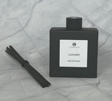 LAVENDER REED DIFFUSER MATTE BLACK SQUARE BOTTLE