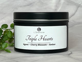 TRIPLE HEARTS CANDLE